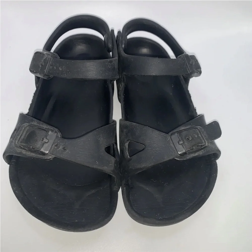 Birkenstock Rio Rubbet Sandal Toddler Size 30 Black US Size 12 Buckle